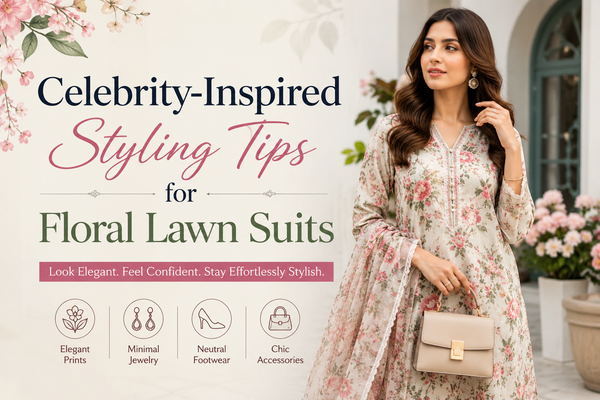 Celebrity-Inspired Styling Tips for Floral Lawn Suits